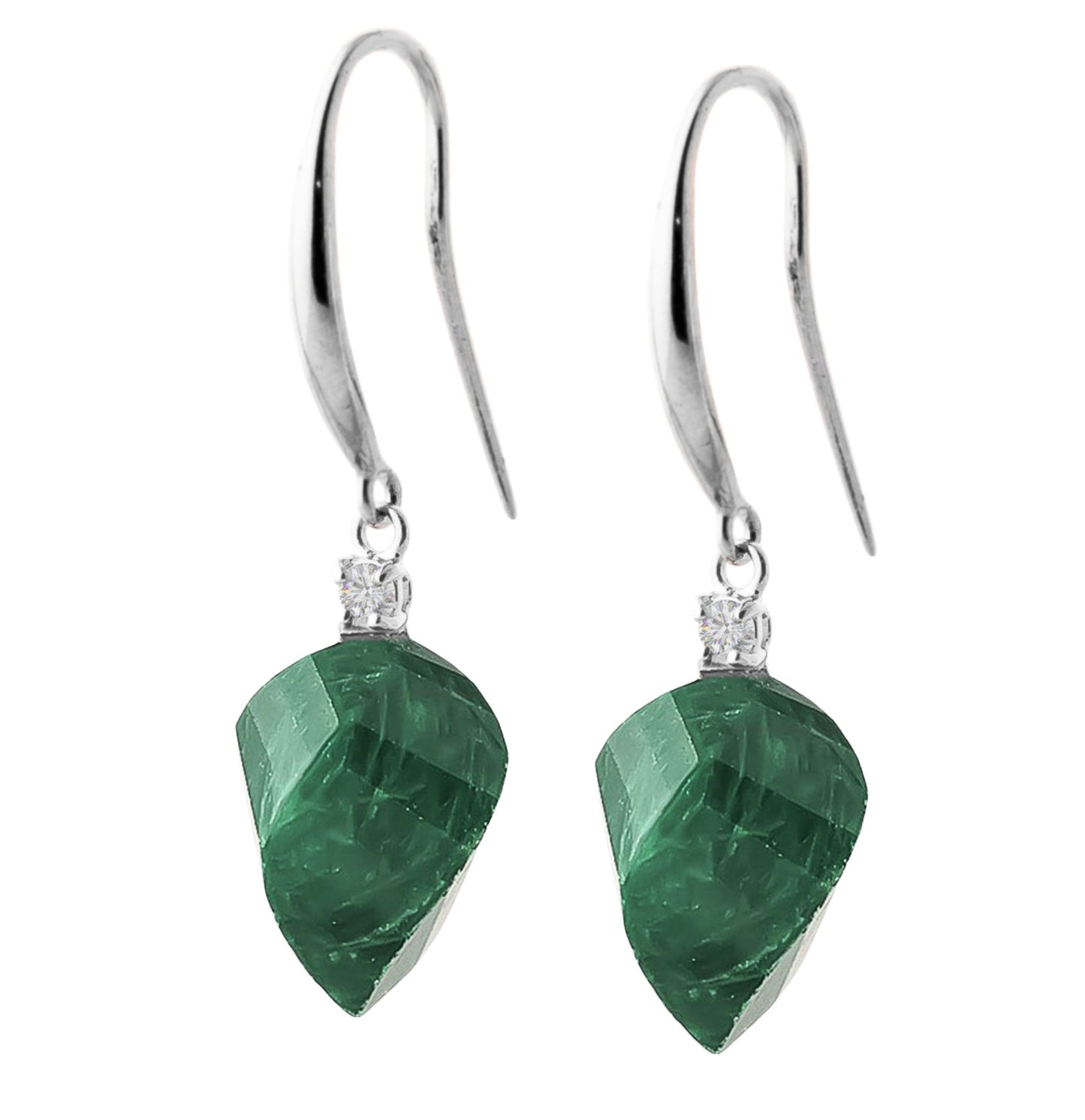 Moonlit Essence Emerald & Diamond Earrings