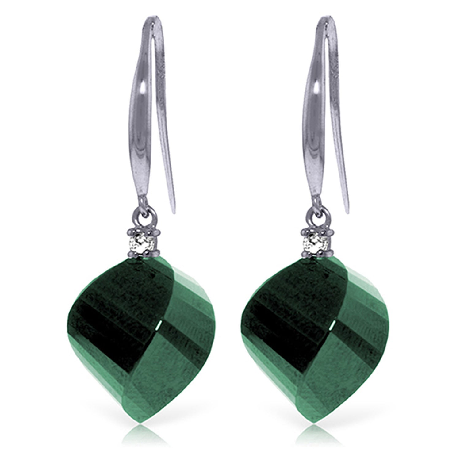 Moonlit Essence Emerald & Diamond Earrings