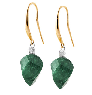 Moonlit Essence Emerald & Diamond Earrings