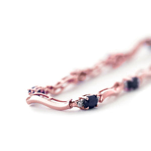 Rhythmic Flow Diamond And Sapphire Bracelet
