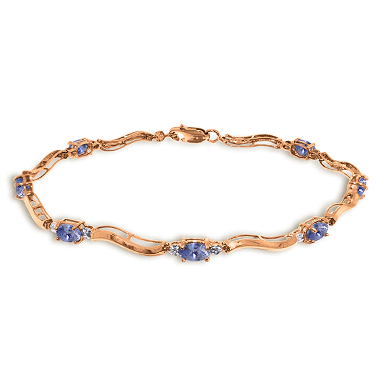 Rhythmic Flow Diamond And Tanzanite Bracelet