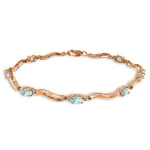 Rhythmic Flow Aquamarine and Diamond Bracelet