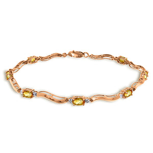 Rhythmic Flow Diamond And Citrine Bracelet