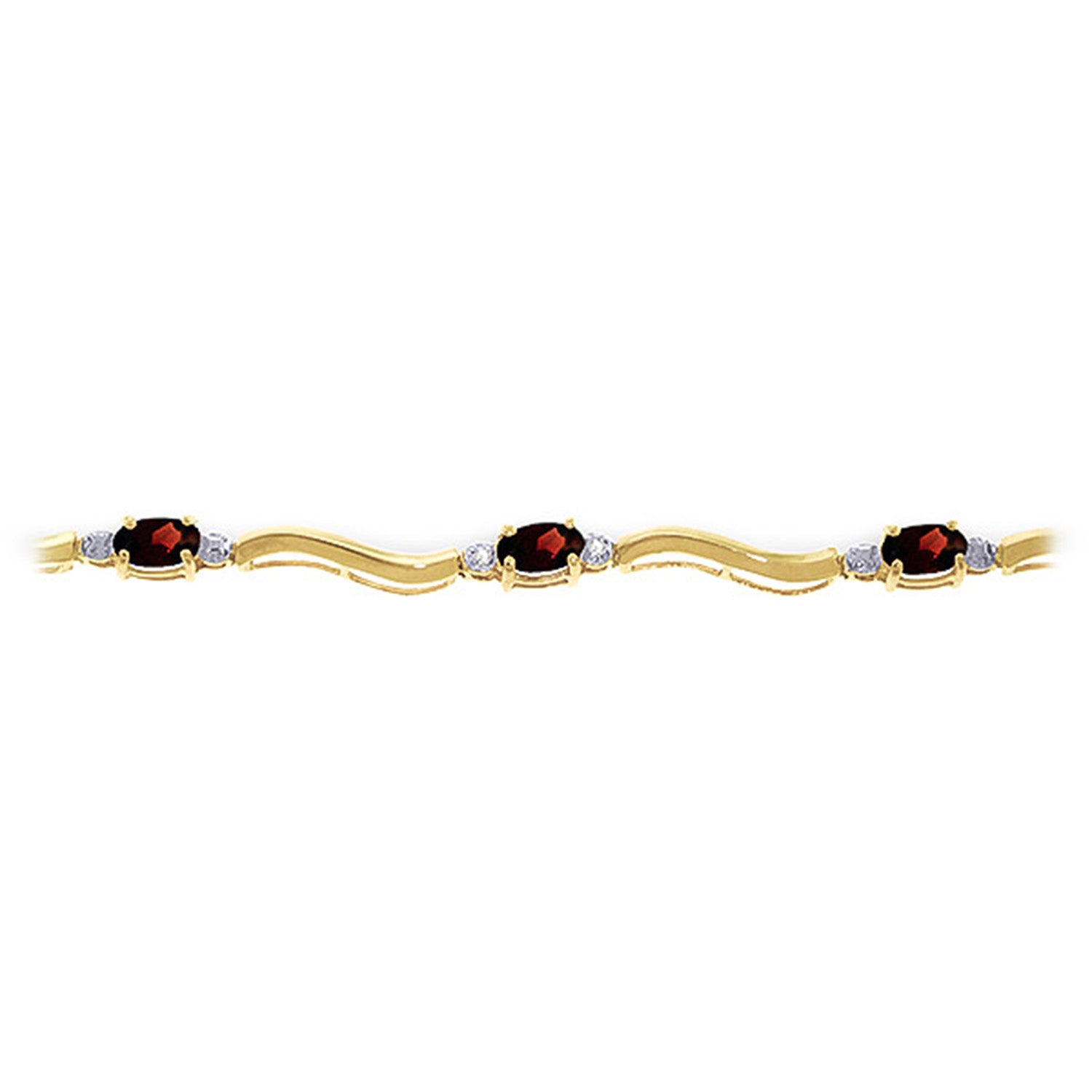 Rhythmic Flow Garnet and Diamond bracelet