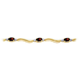 Rhythmic Flow Garnet and Diamond bracelet