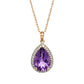 Hidden Light Purple Amethyst & Diamond Necklace