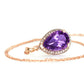 Hidden Light Purple Amethyst & Diamond Necklace