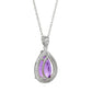 Hidden Light Purple Amethyst & Diamond Necklace