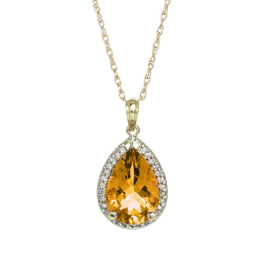 Hidden Light Citrine & Diamond Necklace