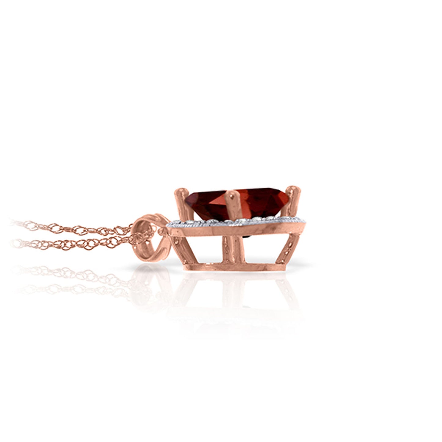 Hidden Light Garnet & Diamond Necklace