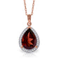 Hidden Light Garnet & Diamond Necklace