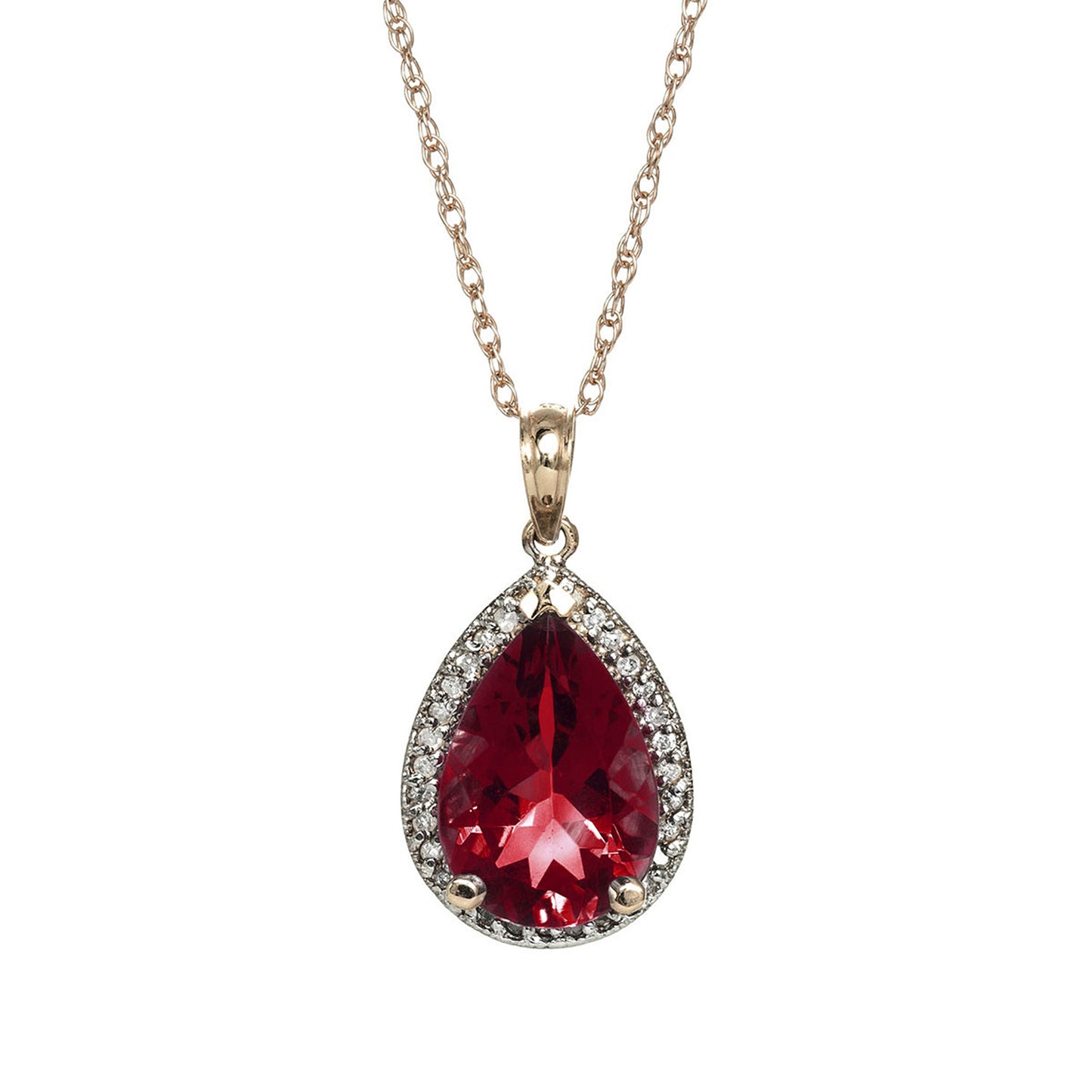 Hidden Light Garnet & Diamond Necklace