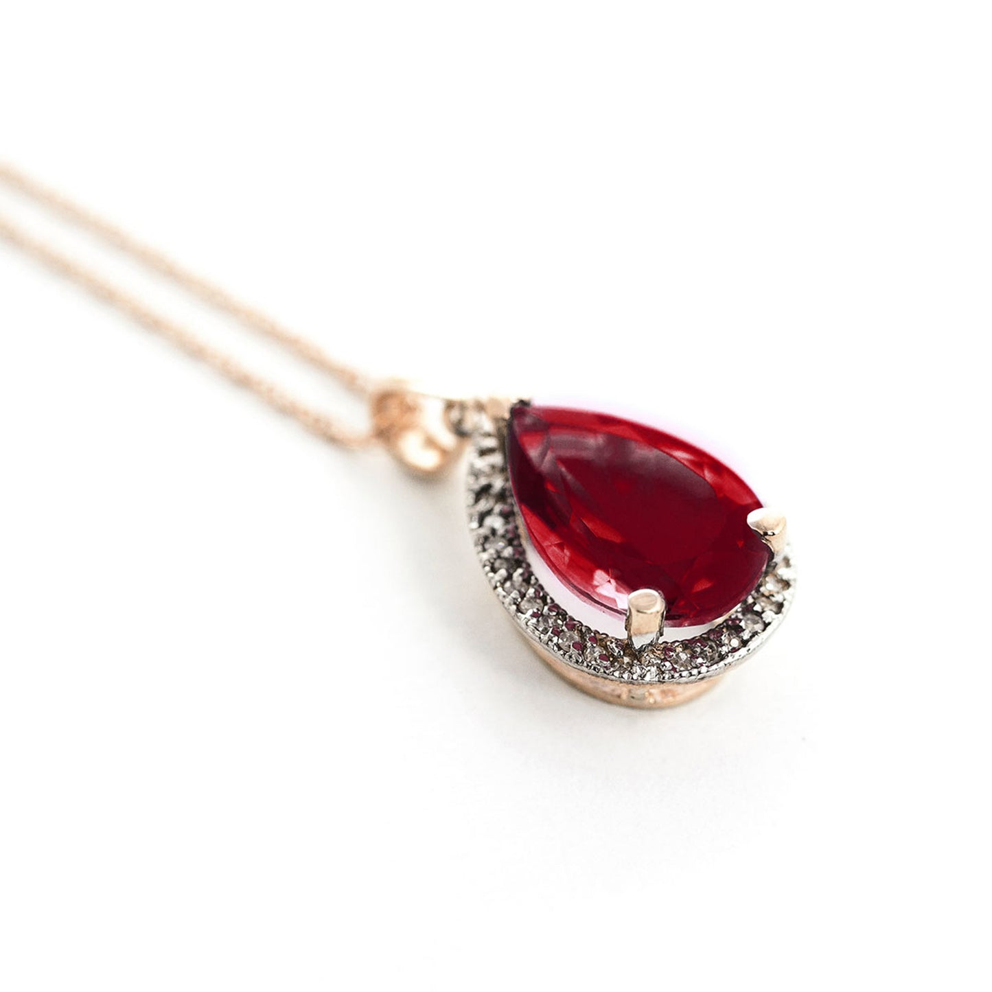 Hidden Light Garnet & Diamond Necklace