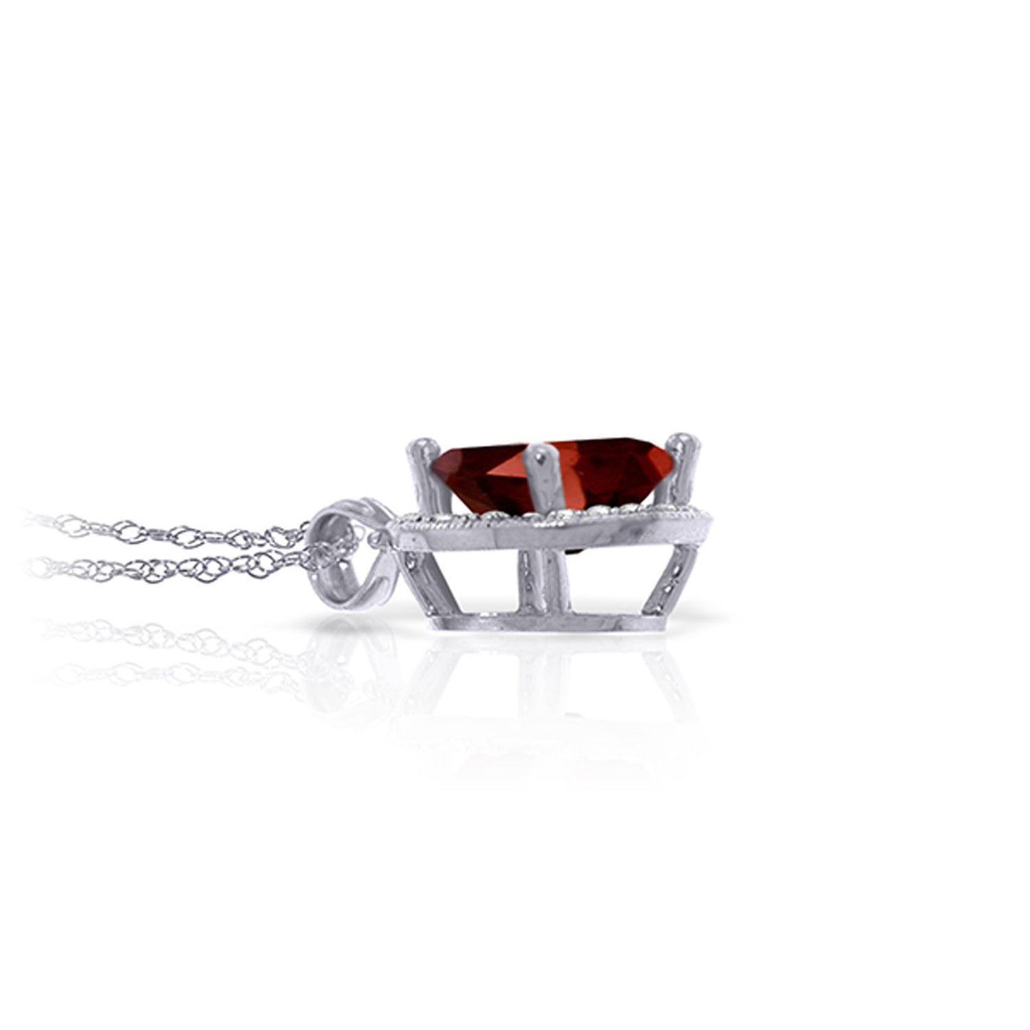 Hidden Light Garnet & Diamond Necklace
