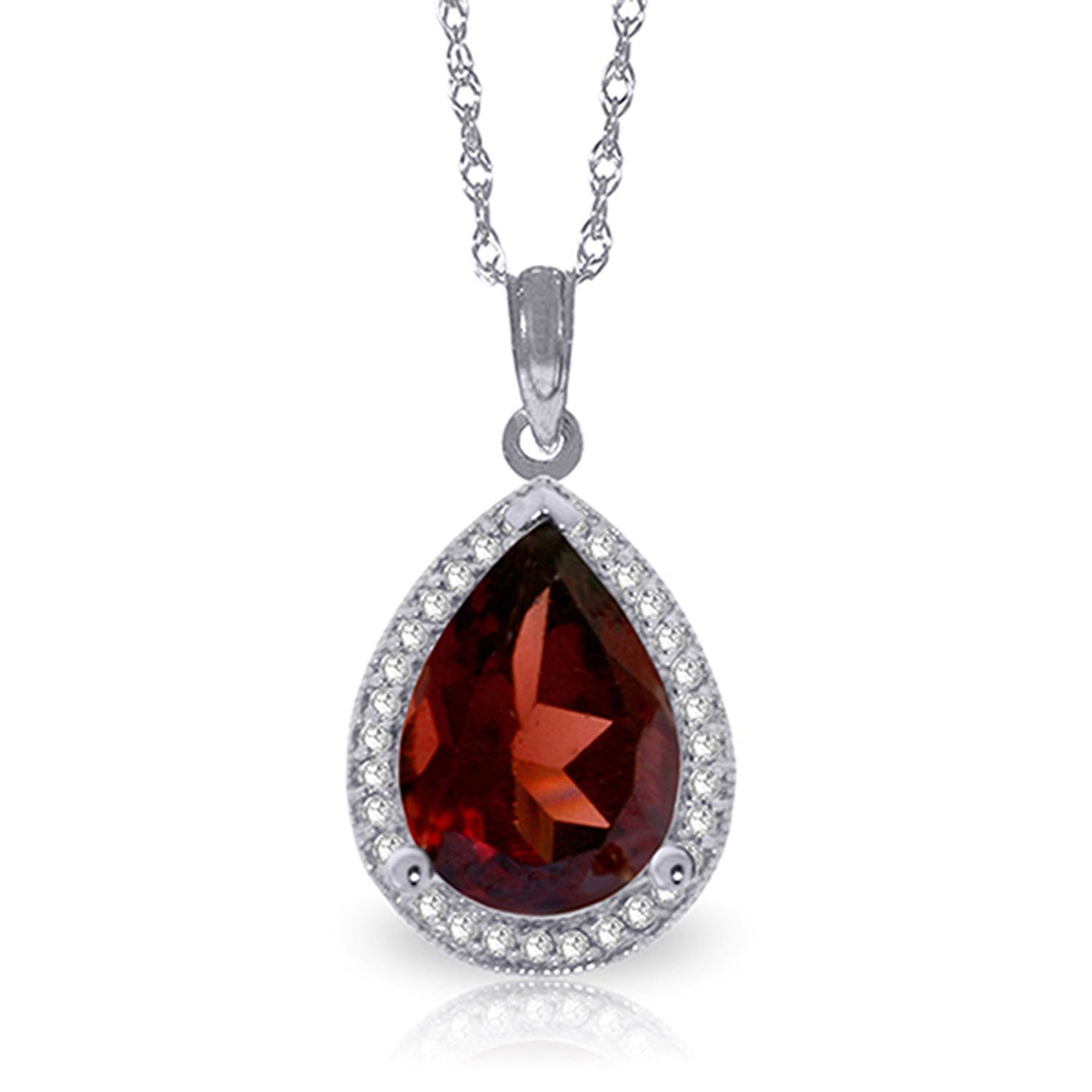 Hidden Light Garnet & Diamond Necklace