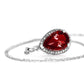 Hidden Light Garnet & Diamond Necklace