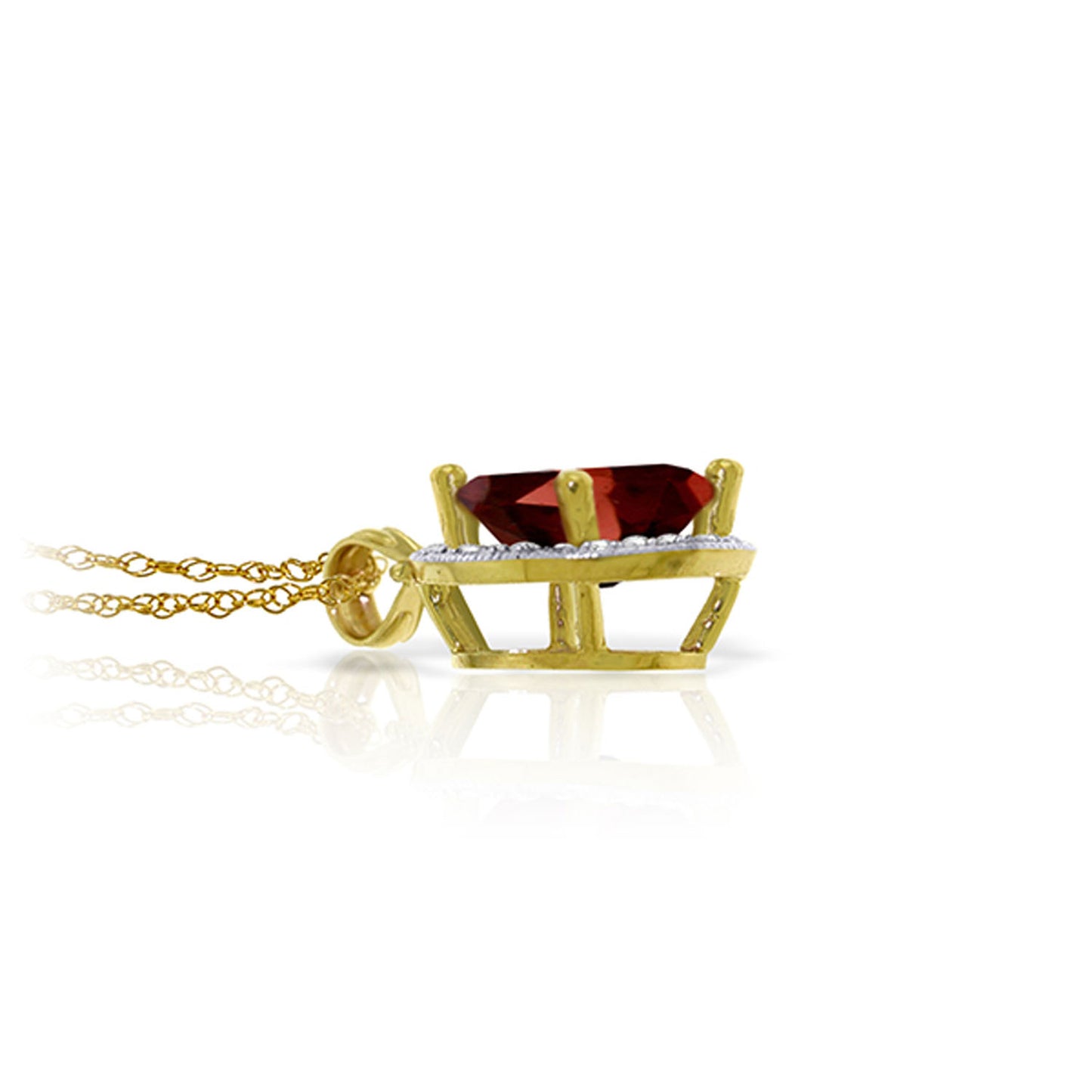 Hidden Light Garnet & Diamond Necklace