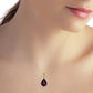 Hidden Light Garnet & Diamond Necklace