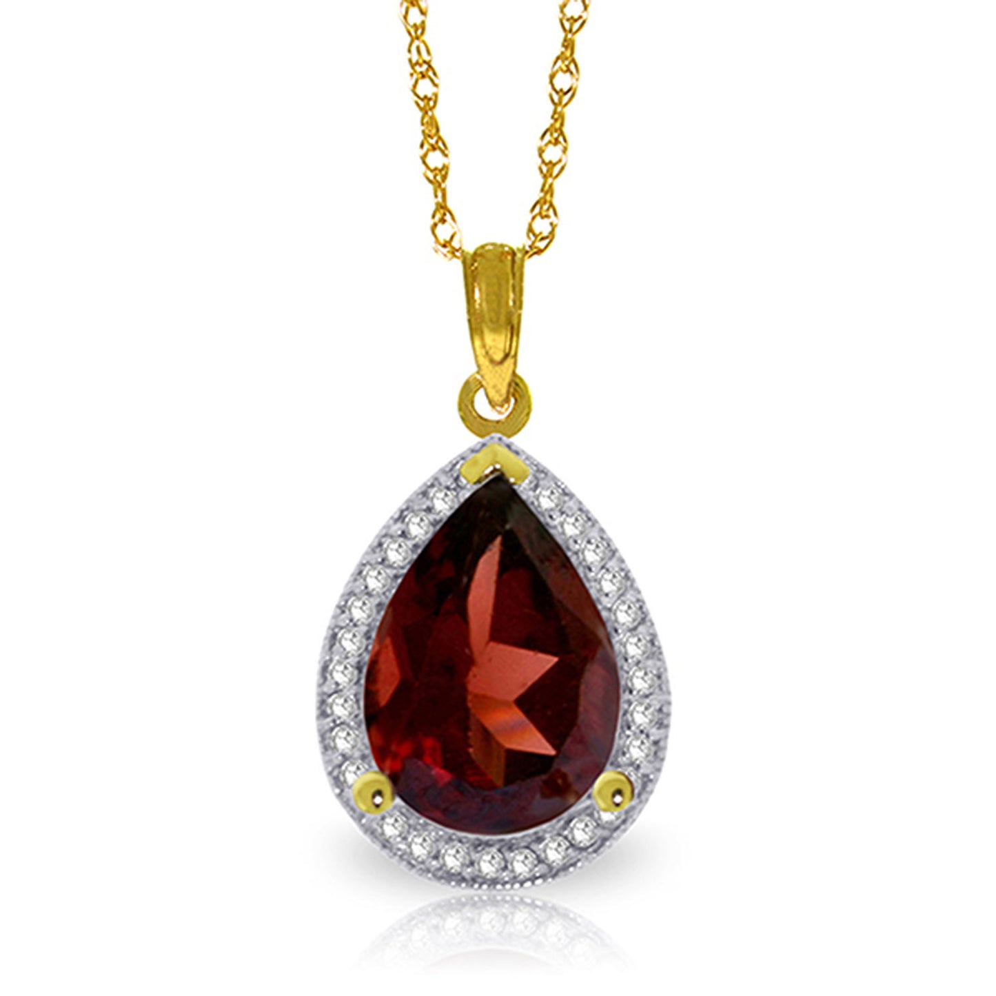 Hidden Light Garnet & Diamond Necklace