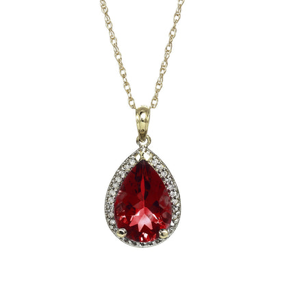 Hidden Light Garnet & Diamond Necklace