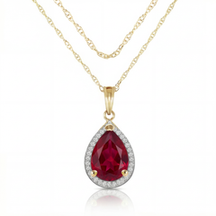 Hidden Light Ruby & Diamond Necklace