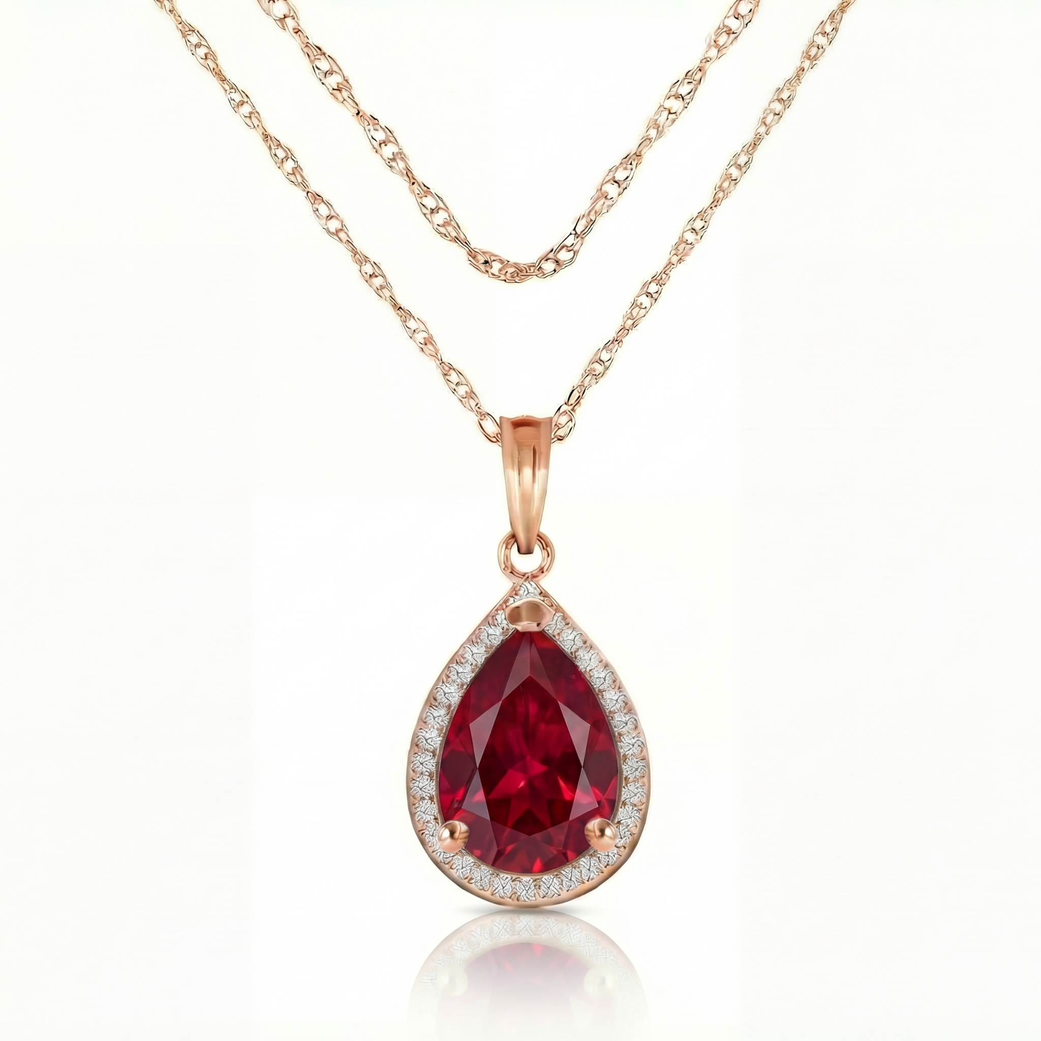 Hidden Light Ruby & Diamond Necklace