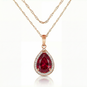 Hidden Light Ruby & Diamond Necklace