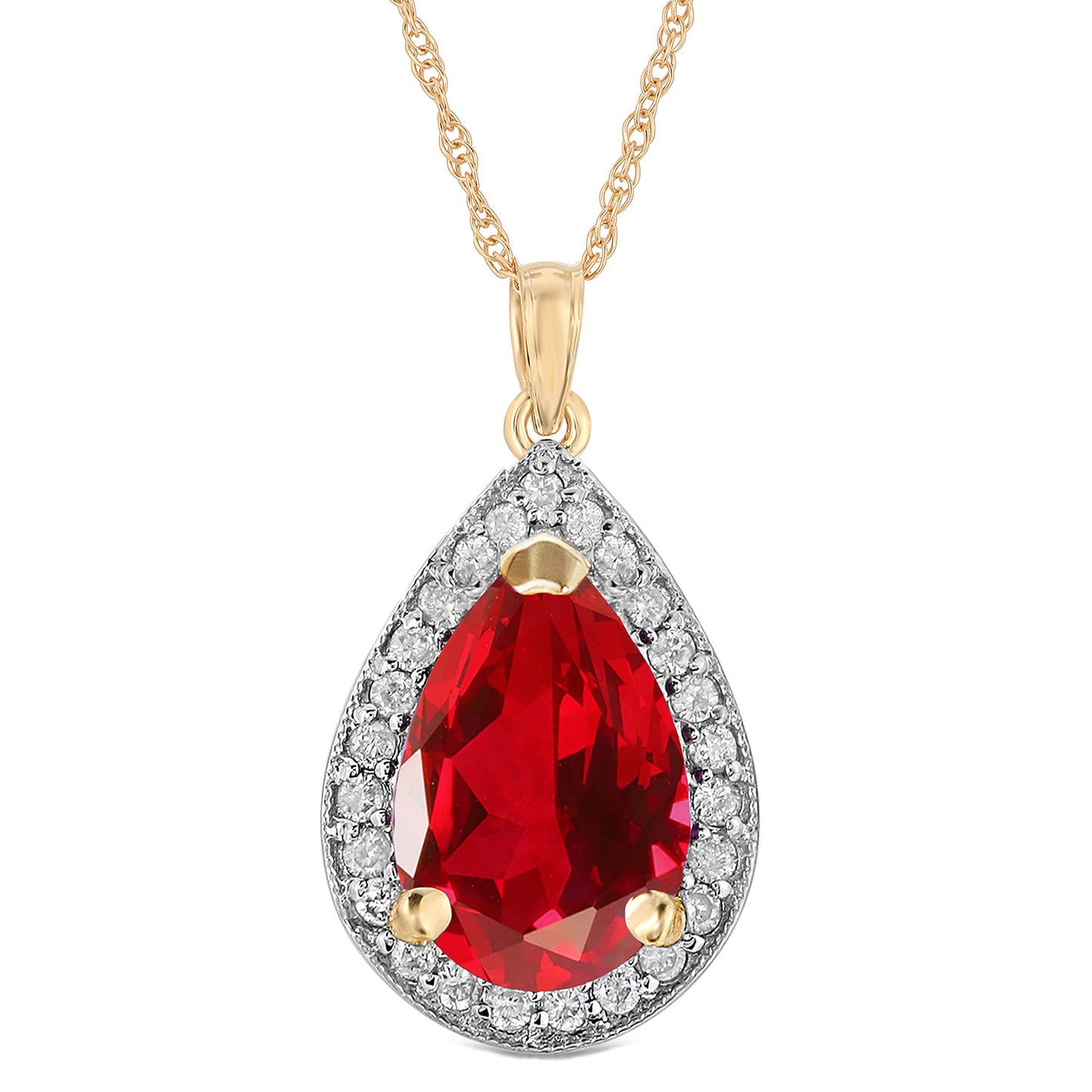 Hidden Light Ruby & Diamond Necklace