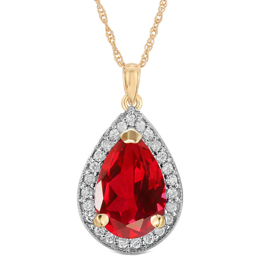 Hidden Light Ruby & Diamond Necklace