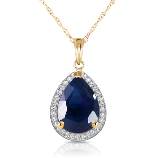 Hidden Light Sapphire & Diamond Necklace