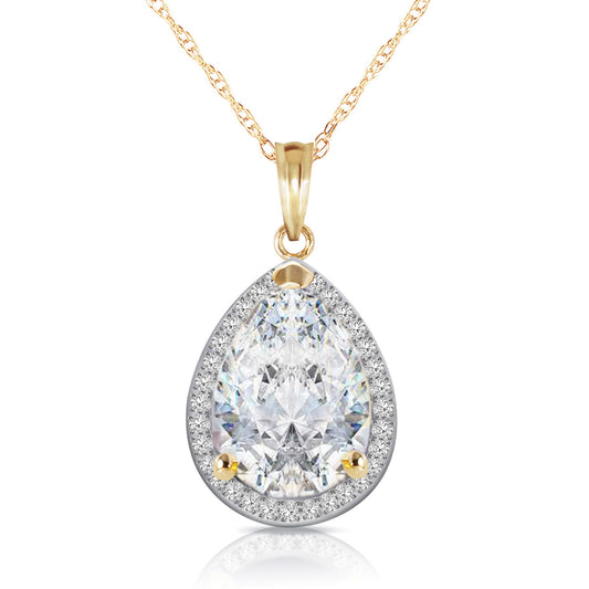 Hidden Light White Topaz & Diamond Necklace