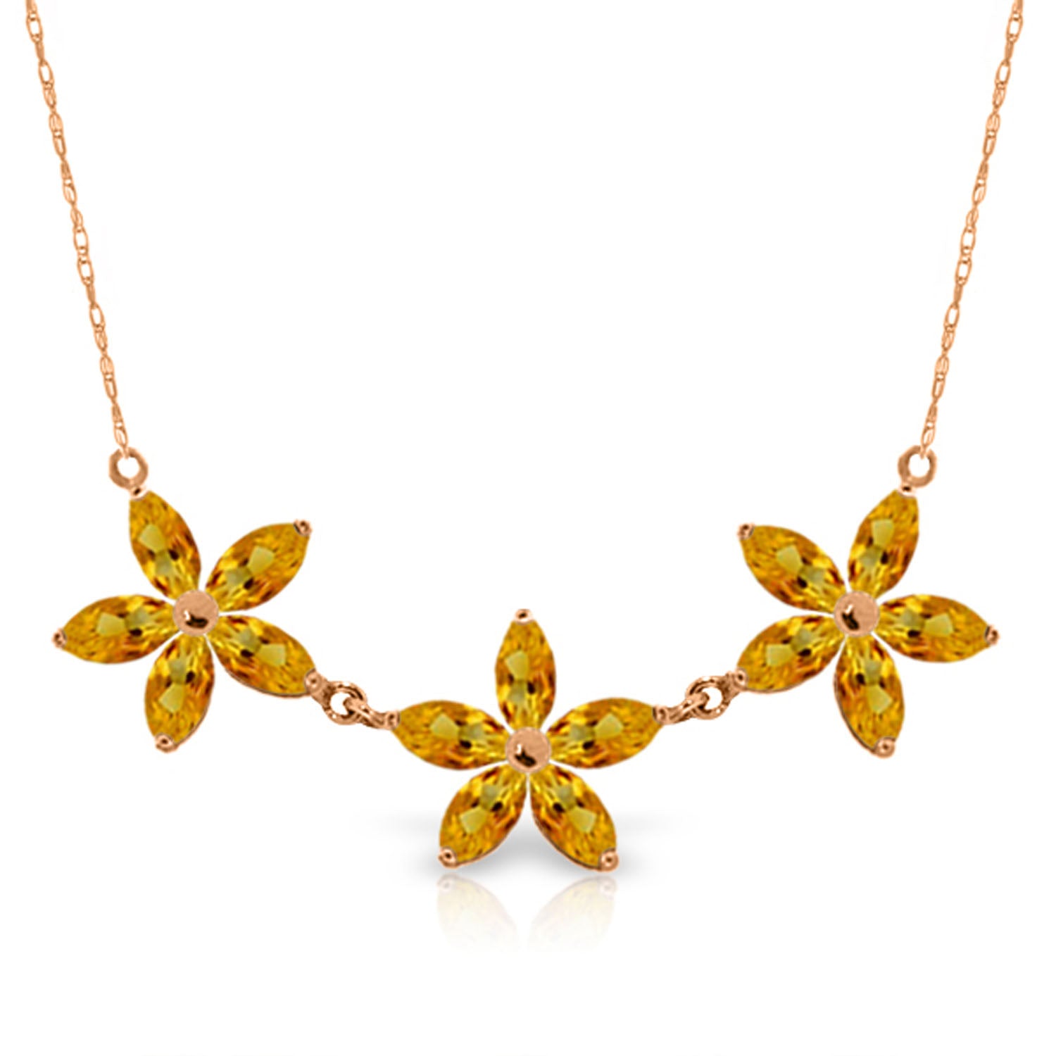 Floral Harmony Citrine Necklace