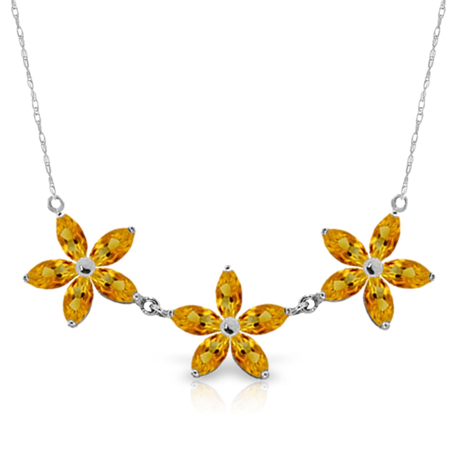 Floral Harmony Citrine Necklace