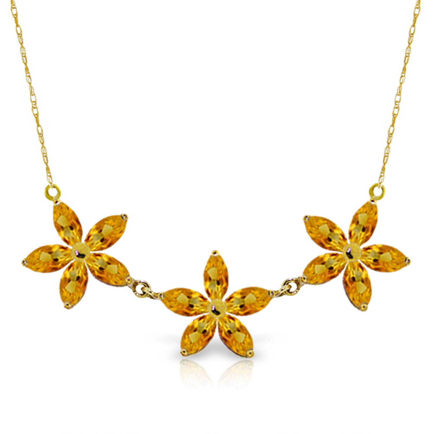 Floral Harmony Citrine Necklace