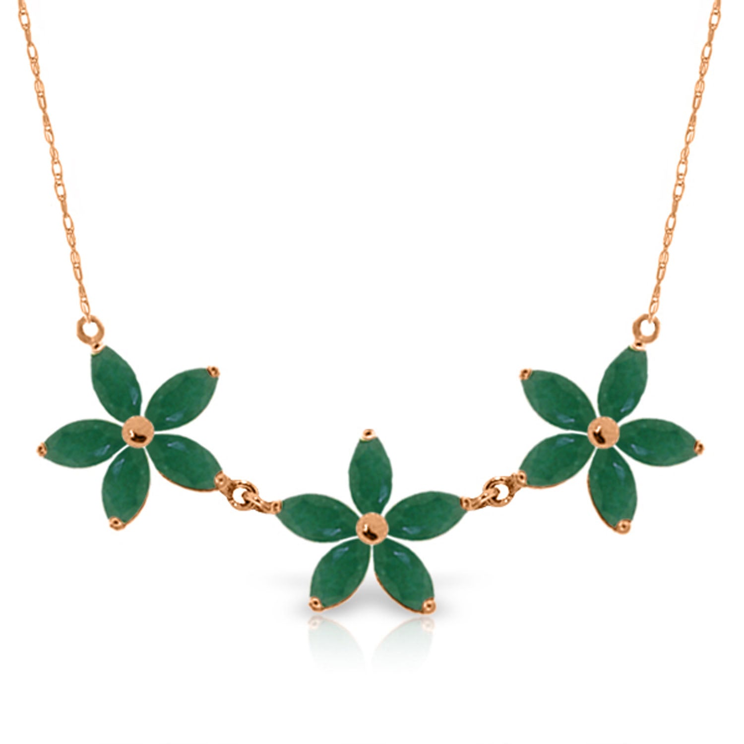 Floral Harmony Emerald Necklace