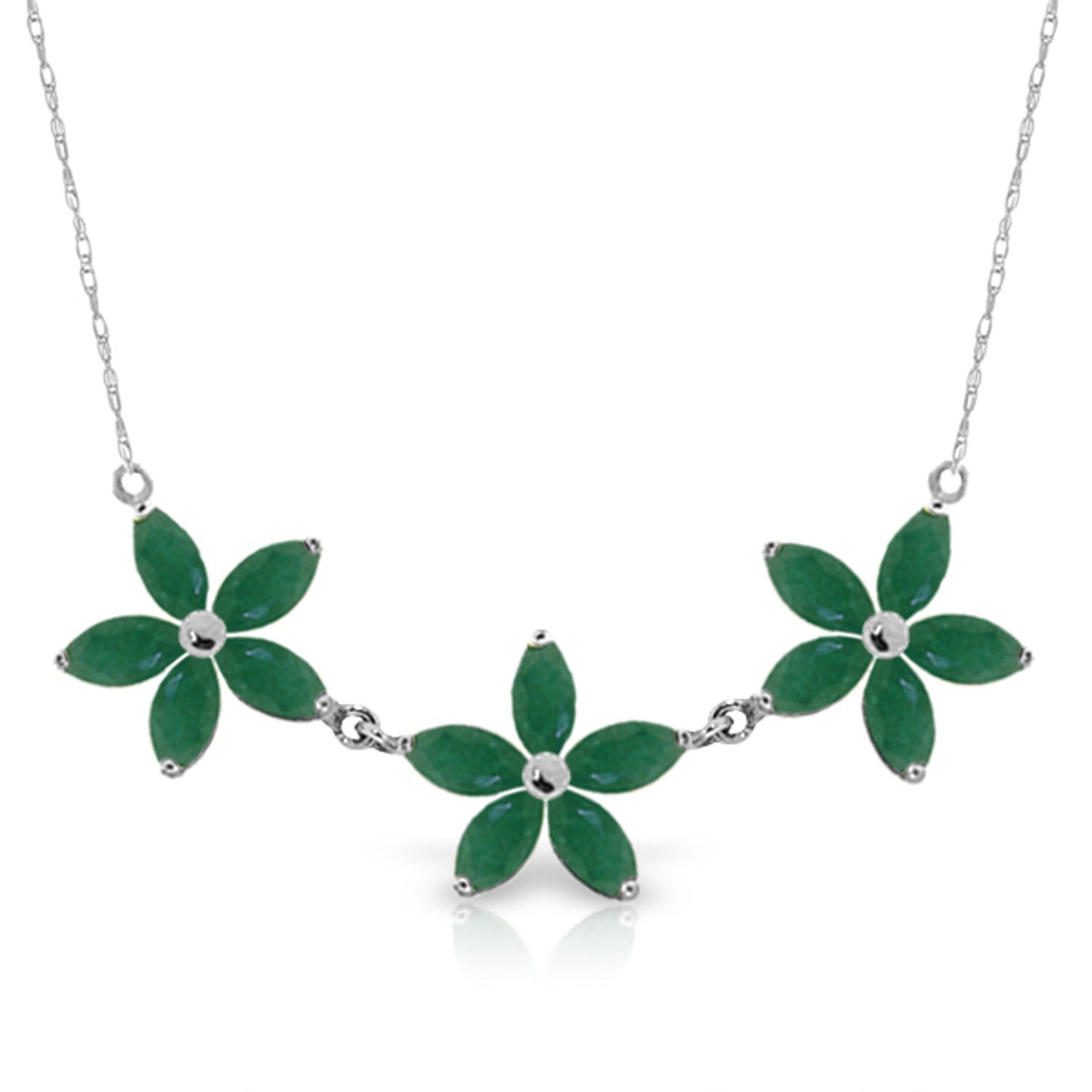 Floral Harmony Emerald Necklace