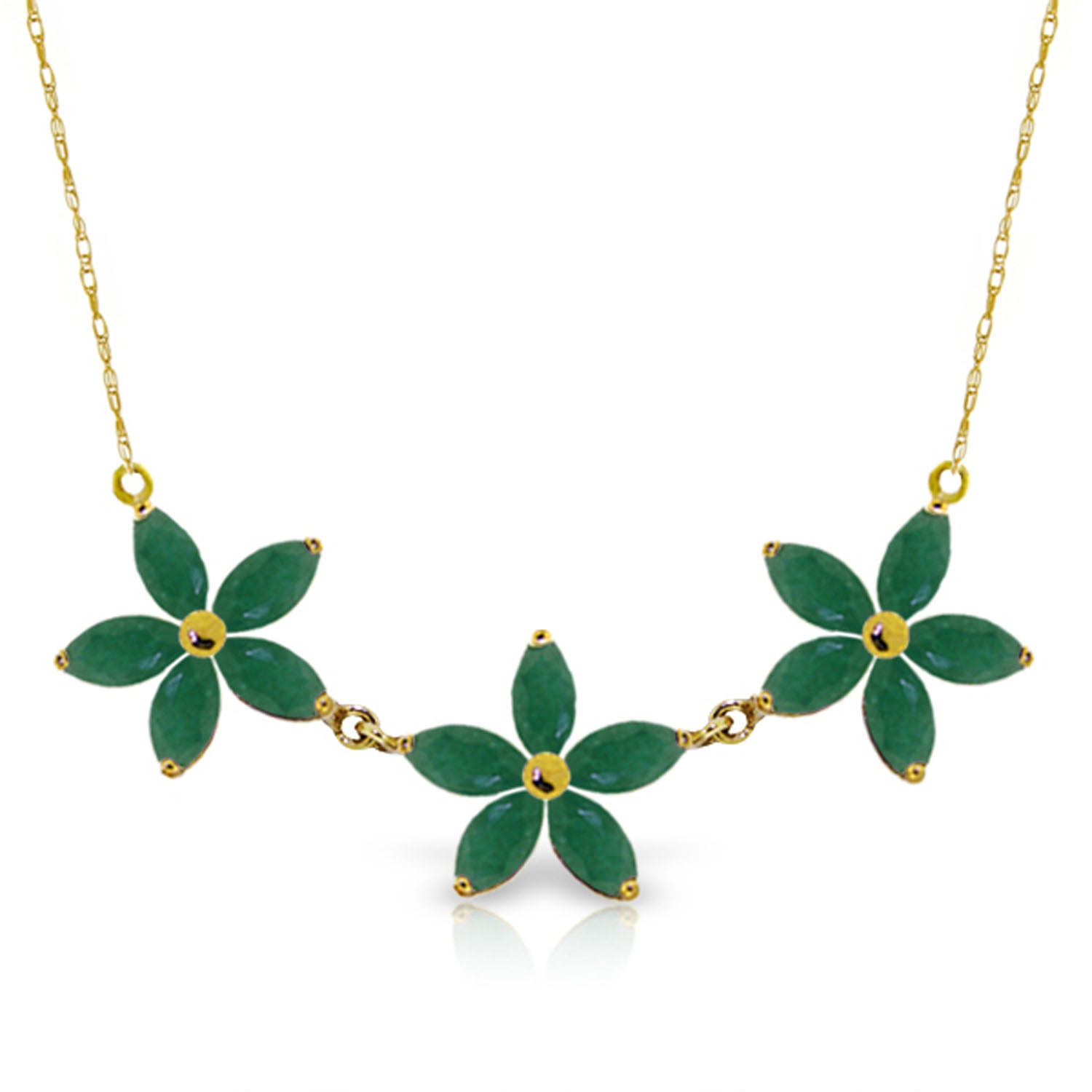 Floral Harmony Emerald Necklace