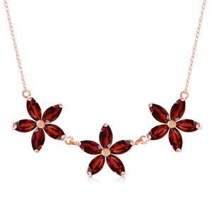 Floral Harmony Garnet Necklace