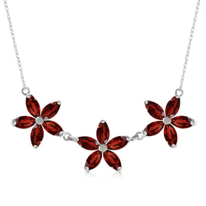 Floral Harmony Garnet Necklace