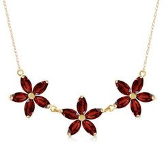 Floral Harmony Garnet Necklace
