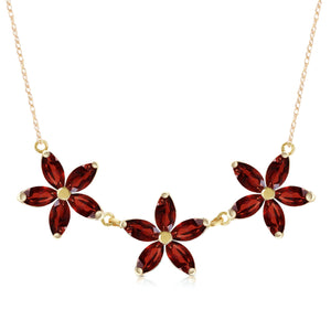 Floral Harmony Garnet Necklace