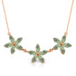 Floral Harmony Green Amethyst Necklace