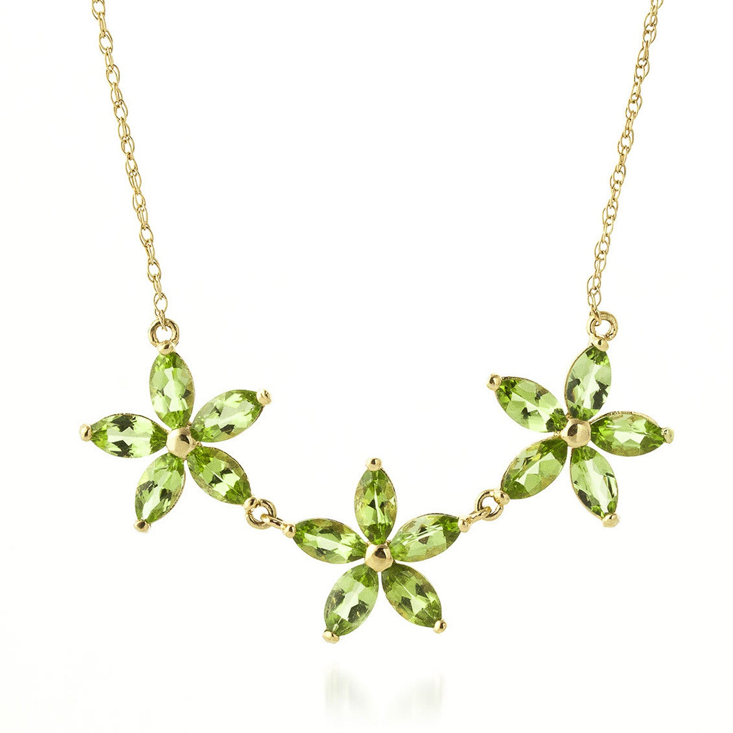 Floral Harmony Peridot Necklace