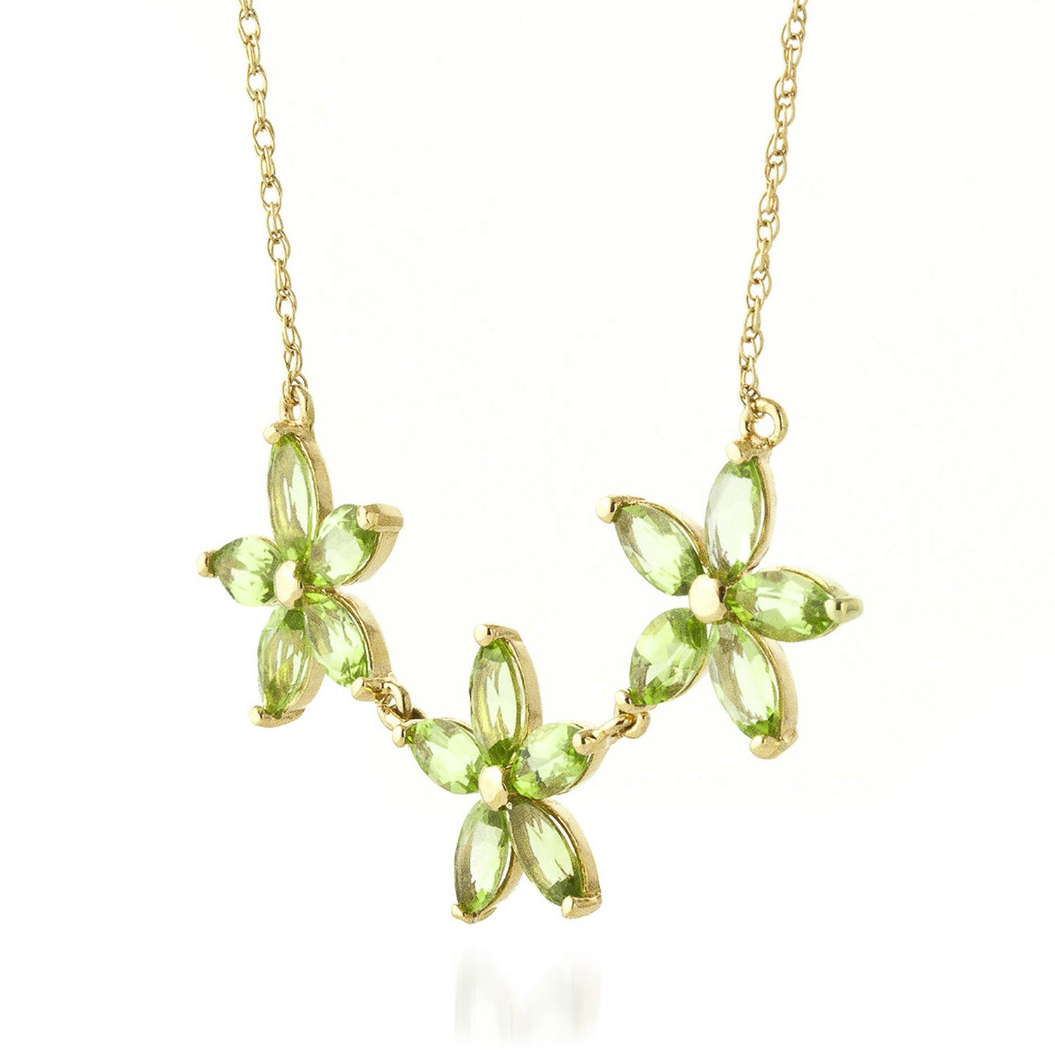 Floral Harmony Peridot Necklace