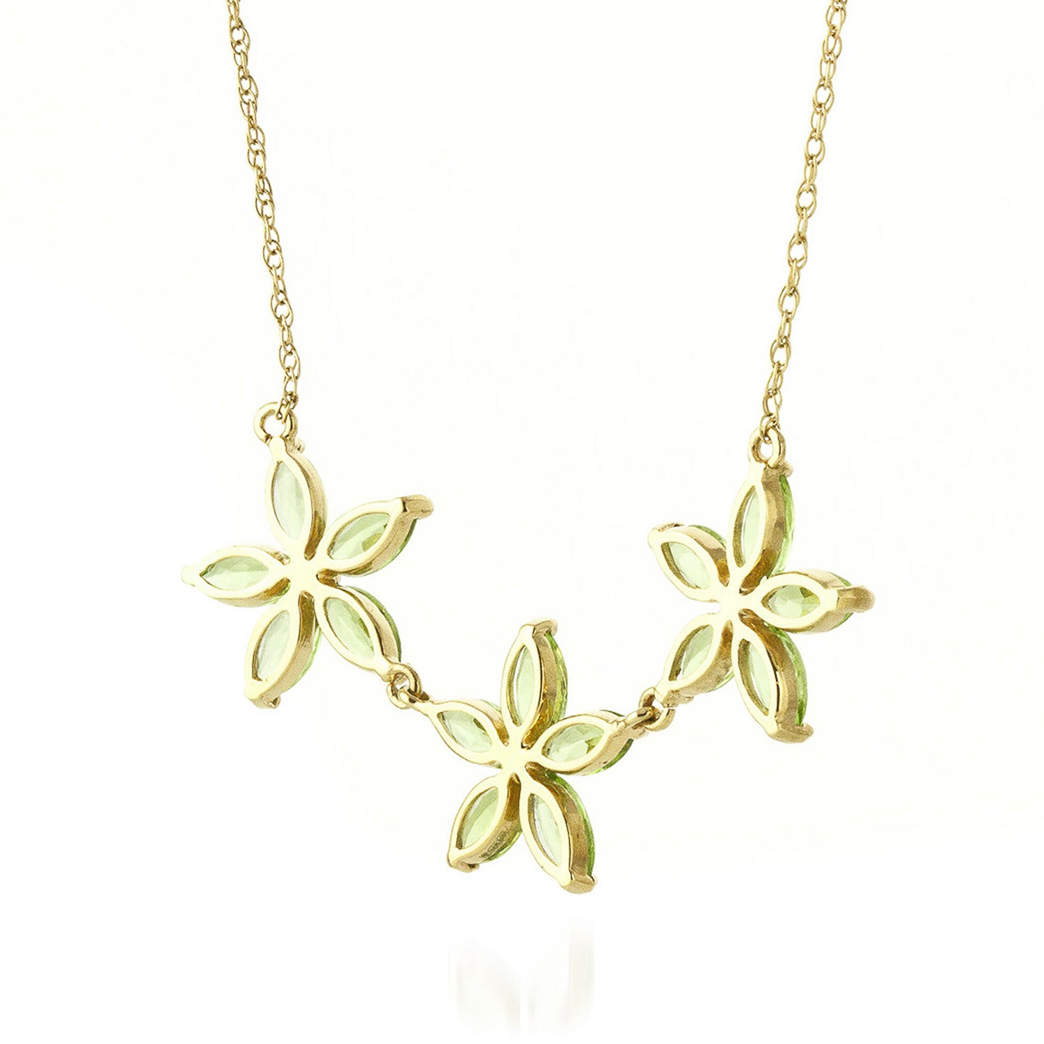 Floral Harmony Peridot Necklace