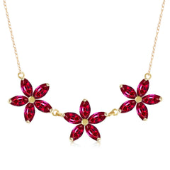 Floral Harmony Ruby Necklace