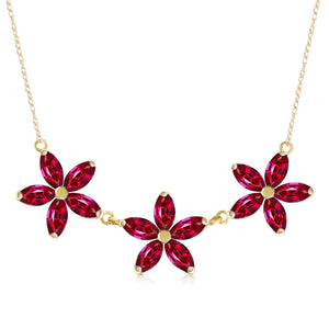 Floral Harmony Ruby Necklace
