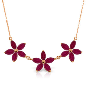 Floral Harmony Ruby Necklace