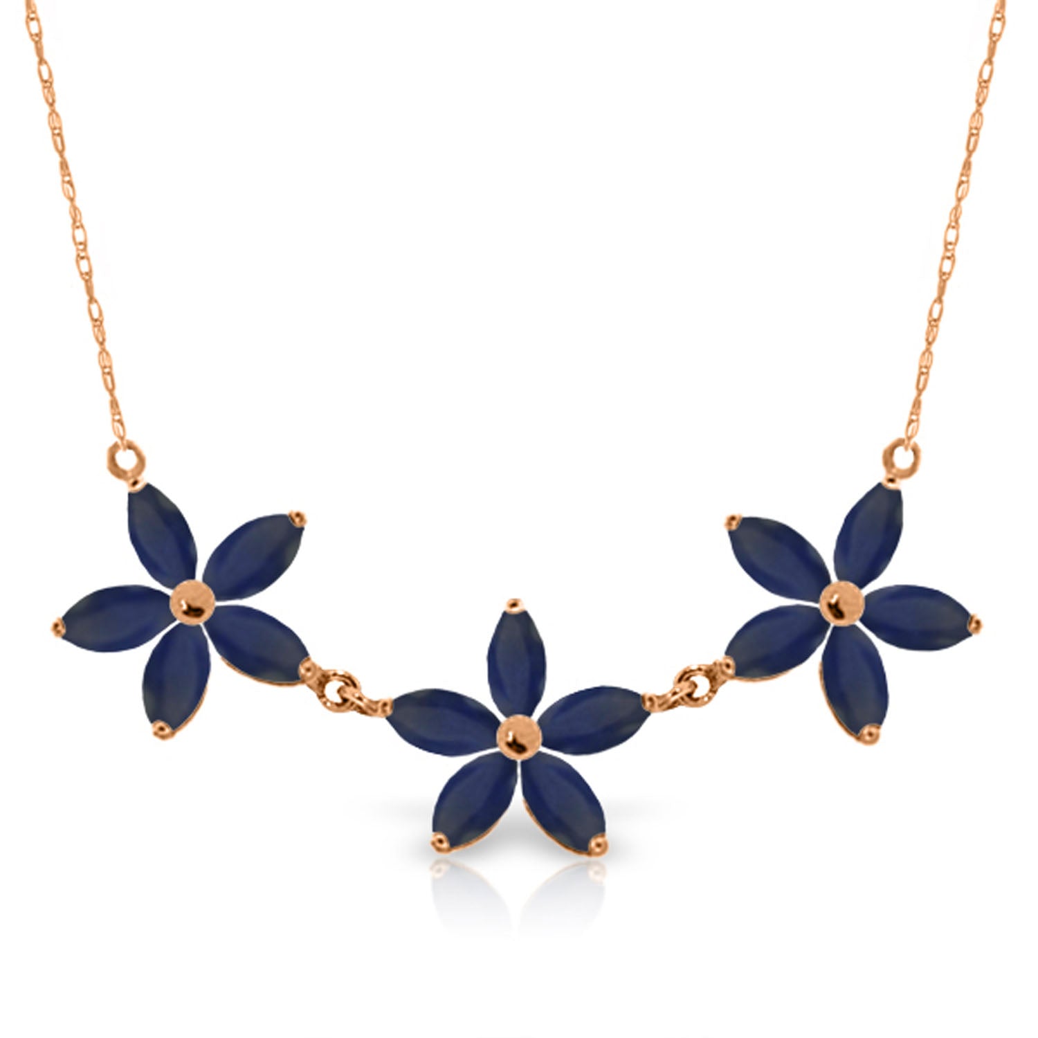 Floral Harmony Sapphire Necklace