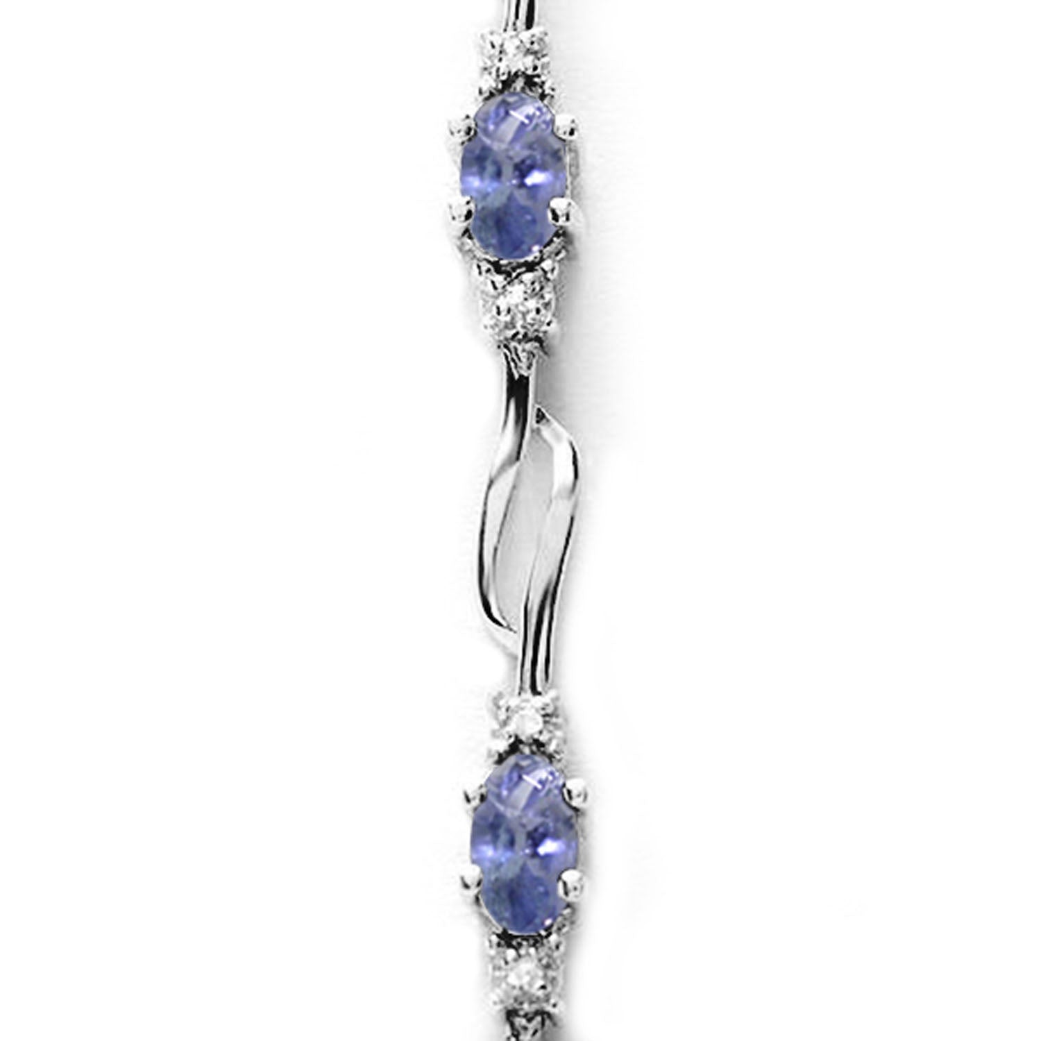Shimmering Array Tanzanite and Diamond Bracelet